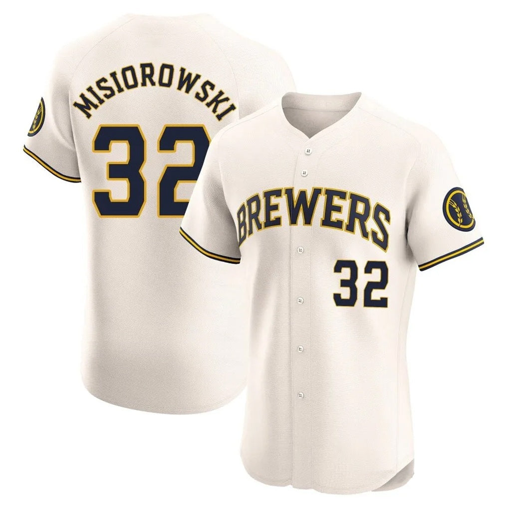 Milwaukee Brewers #32 Jacob Misiorowski Player Cream MIKSHPS Home Limited Elite Stitched Jerseys