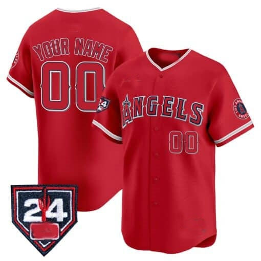 Custom Los Angeles Angels 2024 Spring Training Patch Vapor Premier Limited Jersey ¨C Red MIKSHPS