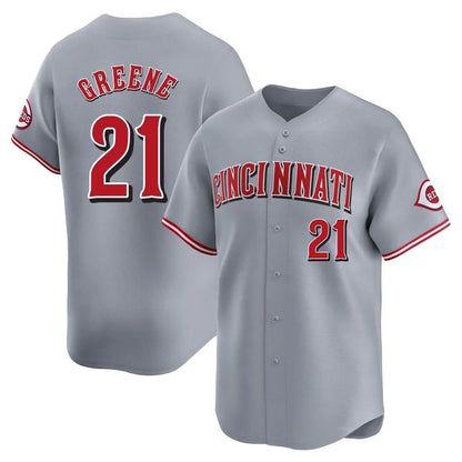 Cincinnati Reds #21 Hunter Greene Player Gray MIKSHPS Home Limited Stitched Jerseys
