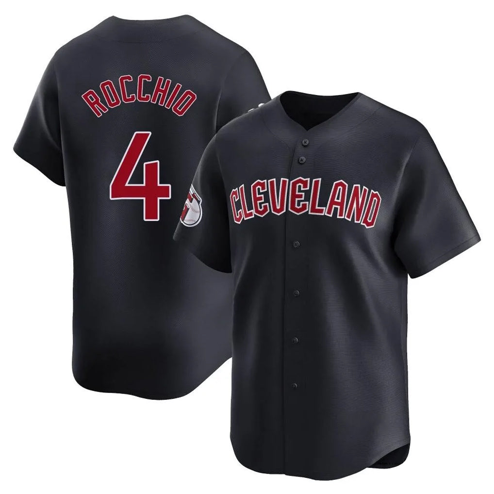 Cleveland Guardians #4 Brayan Rocchio Player Navy MIKSHPS Limited Home Game Stitched Jerseys