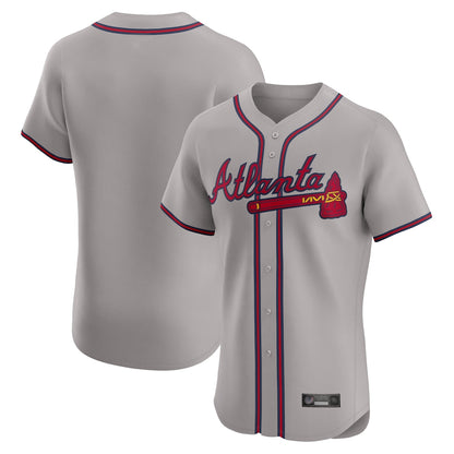 Atlanta Braves Gray MIKSHPS Limited Elite Home Game Blank Player Stitched Jerseys