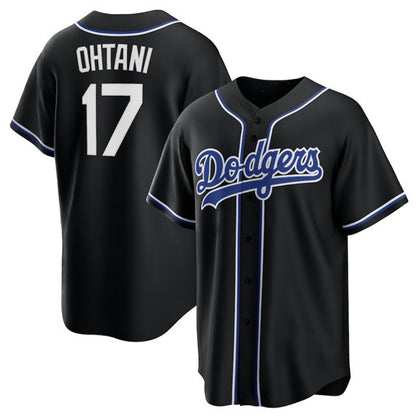 Los Angeles Dodgers #17 Shohei Ohtani Black MIKSHPS Lights Out Limited Stitched Jersey