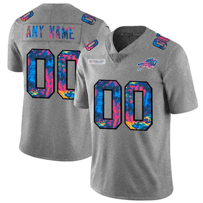 Custom B.Bills Multi-Color Gray MIKSHPS 2020 Crucial Catch Vapor Untouchable Limited Jersey