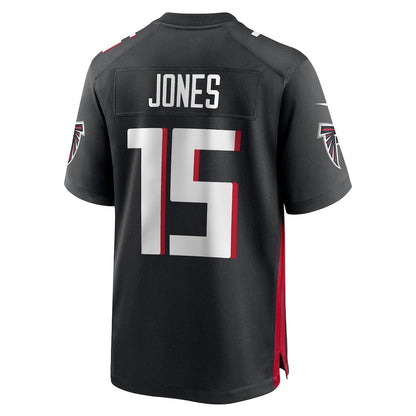 A.Falcons #15 Emory Jones Black MIKSHPS Team Game Jersey