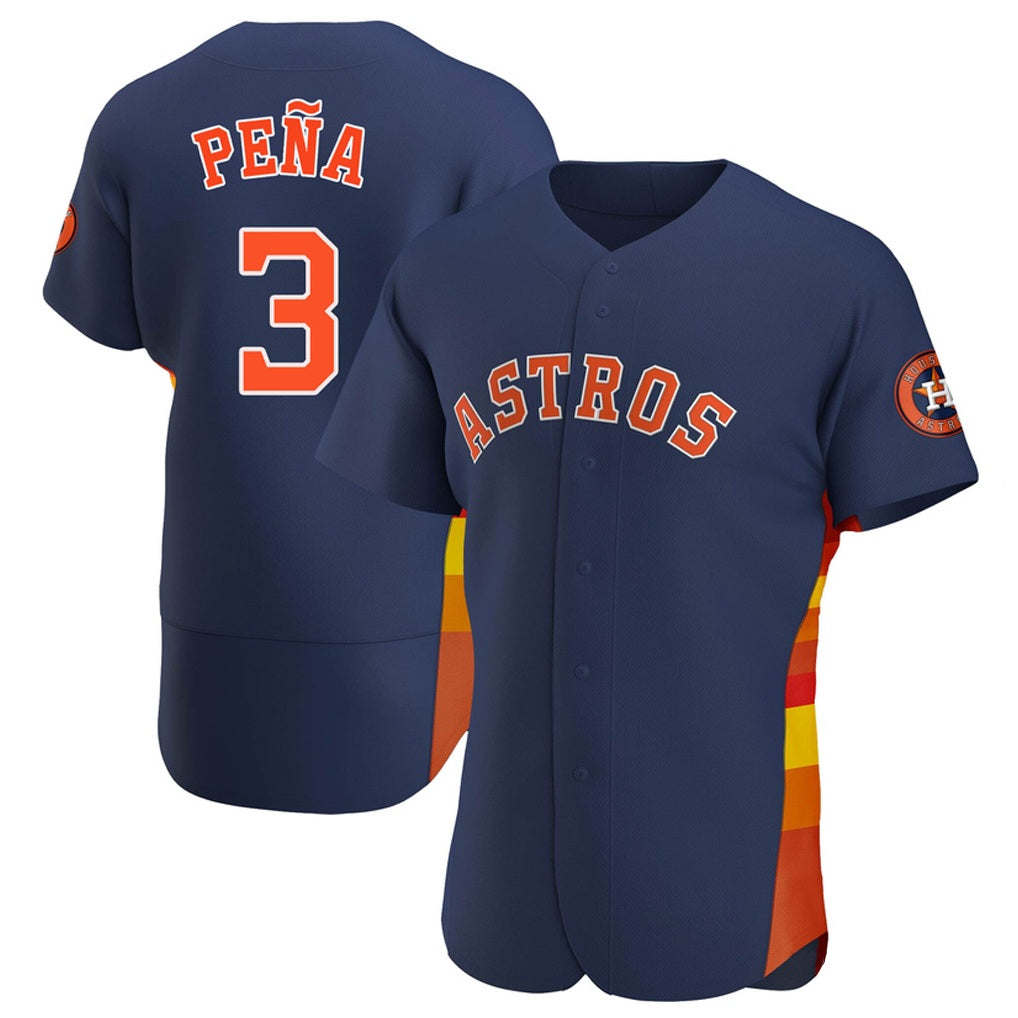 Houston Astros #3 Jeremy Pena Player Navy MIKSHPS Home Limited Elite Stitched Jerseys