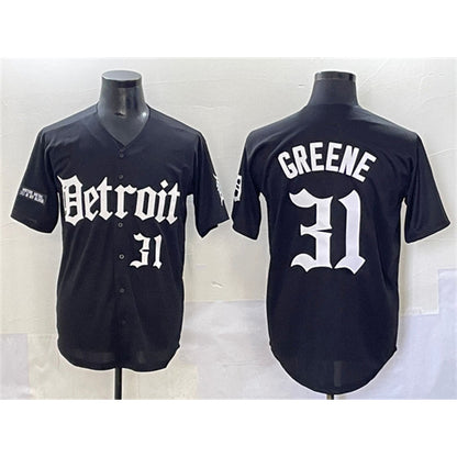 Detroit Tigers #31 Riley Greene Black MIKSHPS 'Motor Gothic Edition' Vapor Premier Limited Stitched Jersey