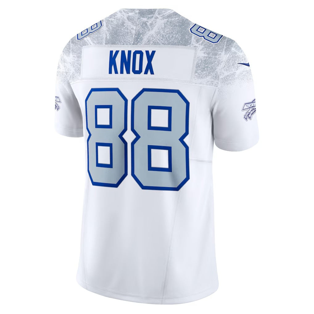 B.Bills #88 Dawson Knox White MIKSHPS 22025 Rivalries Collection Limited Jersey