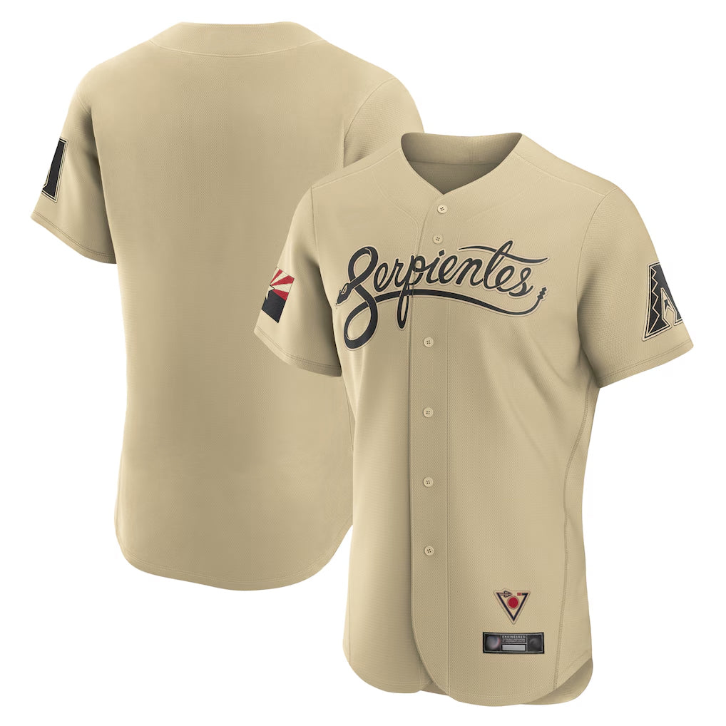 Arizona Diamondbacks Tan MIKSHPS City Connect Limited Elite Home Game Blank Player Stitched Jerseys