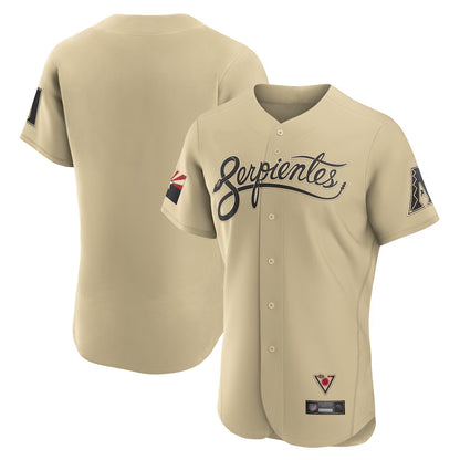 Arizona Diamondbacks Tan MIKSHPS City Connect Limited Elite Home Game Blank Player Stitched Jerseys