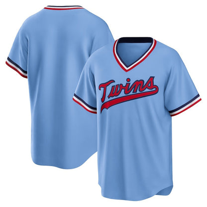 Minnesota Twins Light Blue MIKSHPS Road Cooperstown Collection Team Jersey
