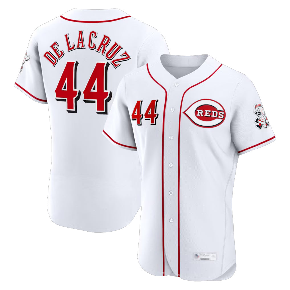Cincinnati Reds #44 Elly De La Cruz Player White MIKSHPS Limited Elite Home Stitched Jerseys