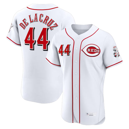 Cincinnati Reds #44 Elly De La Cruz Player White MIKSHPS Limited Elite Home Stitched Jerseys