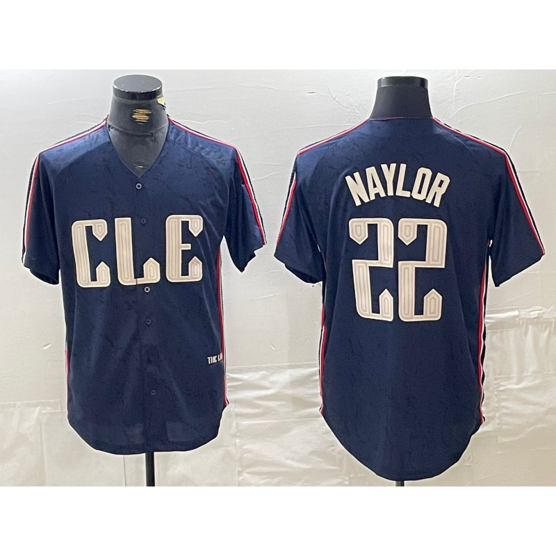 Cleveland Guardians #22 Josh Naylor Navy MIKSHPS 2024 City Connect Limited Stitched Jersey