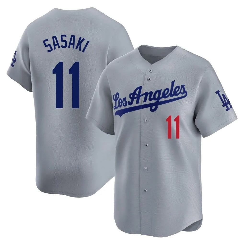 Los Angeles Dodgers #11 Roki Sasaki Player Gray MIKSHPS Limited Home Stitched Jerseys