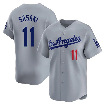 Los Angeles Dodgers #11 Roki Sasaki Player Gray MIKSHPS Limited Home Stitched Jerseys