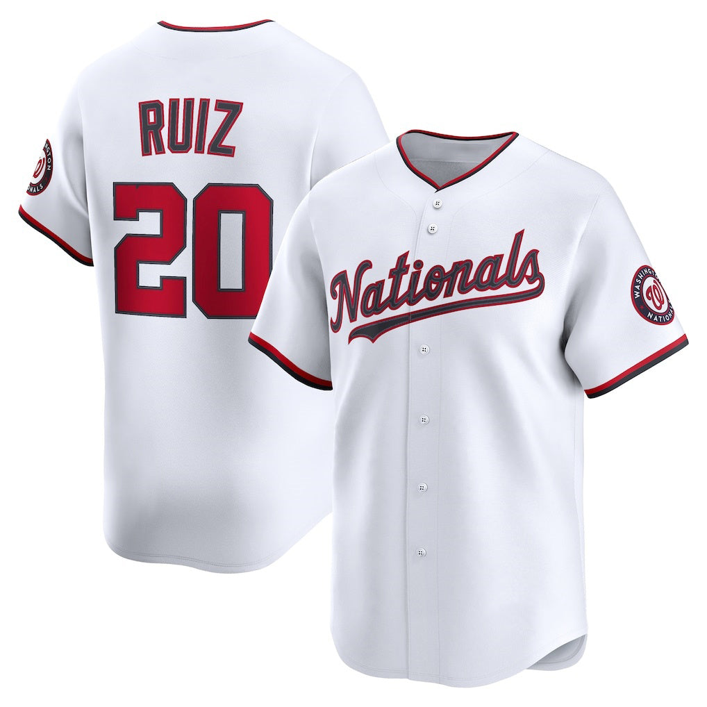Washington Nationals #20 Keibert Ruiz White MIKSHPS Home Limited Player Jersey