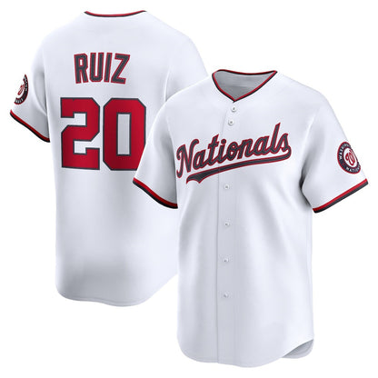 Washington Nationals #20 Keibert Ruiz White MIKSHPS Home Limited Player Jersey