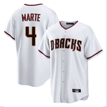 Arizona Diamondbacks #4 Ketel Marte Player White MIKSHPS Home Game Stitched Jerseys