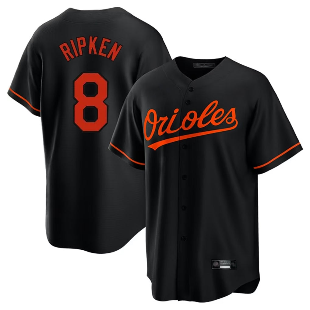 Baltimore Orioles #8 Cal Ripken Player Black MIKSHPS Home Game Stitched Jerseys