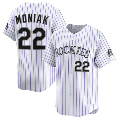 Colorado Rockies #22 Mickey Moniak White MIKSHPS Home Limited Stitched Jersey