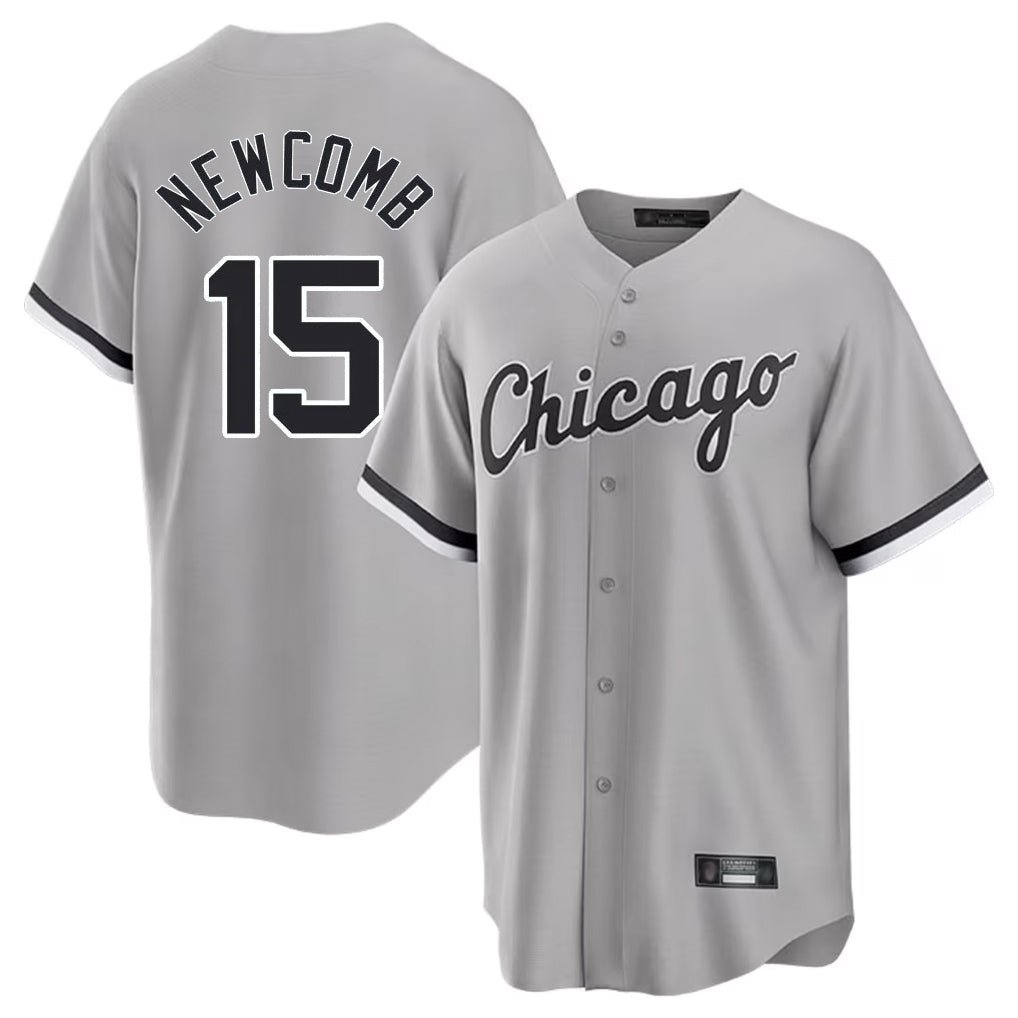 Chicago White Sox #15 Sean Newcomb Player Gray MIKSHPS Home Game Stitched Jerseys