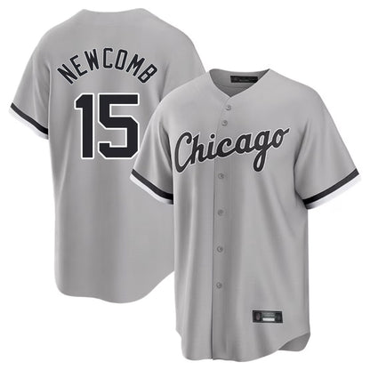 Chicago White Sox #15 Sean Newcomb Player Gray MIKSHPS Home Game Stitched Jerseys