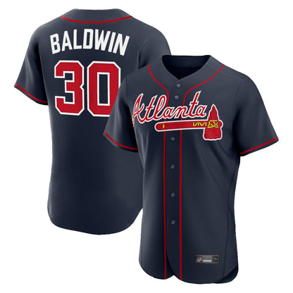 Atlanta Braves #30 Drake Baldwin Player Navy MIKSHPS Limited Elite Home Game Stitched Jerseys