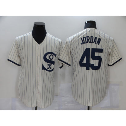 Chicago White Sox #45 Michael Jordan 2021 Cream Navy MIKSHPS Field of Dreams Name Flex Base Stitched Jersey