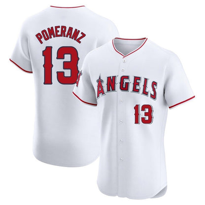 Los Angeles Angels #13 Drew Pomeranz Player White MIKSHPS Limited Elite Stitched Home Jerseys