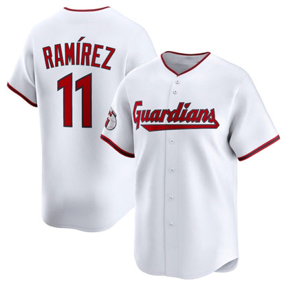 Cleveland Guardians #11 Jose Ramirez White MIKSHPS Home Limited Stitched Jersey