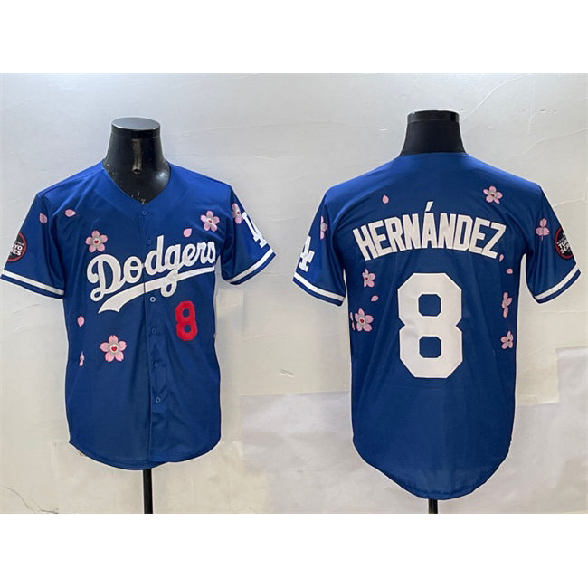 Los Angeles Dodgers #8 Enrique Hernandez Royal MIKSHPS 2025 Tokyo Series Limited Stitched Jersey
