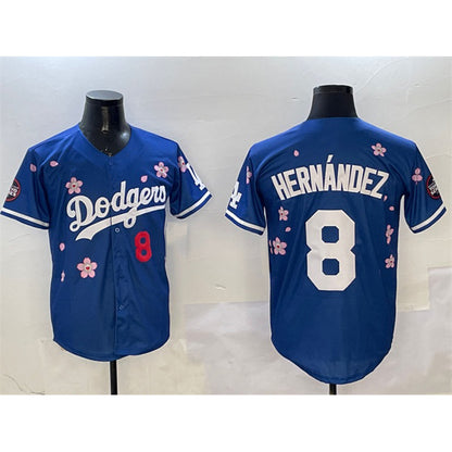 Los Angeles Dodgers #8 Enrique Hernandez Royal MIKSHPS 2025 Tokyo Series Limited Stitched Jersey
