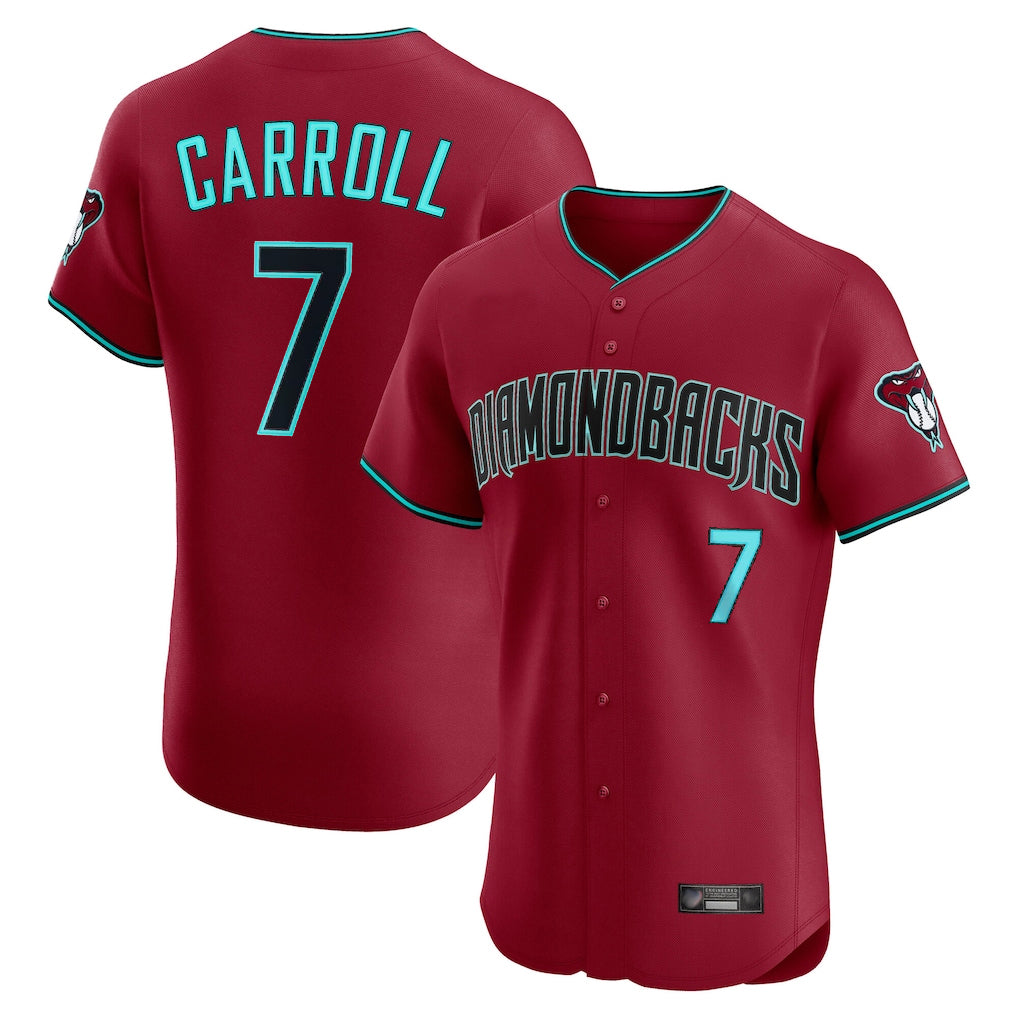 Arizona Diamondbacks #7 Corbin Carroll Player Red MIKSHPS Limited Elite Home Game Stitched Jerseys