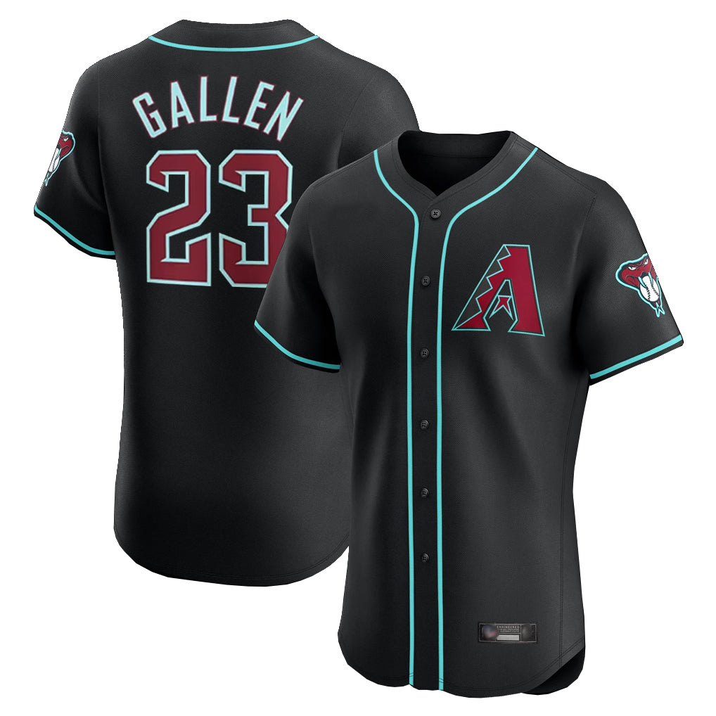 Arizona Diamondbacks #23 Zac Gallen Player Black MIKSHPS Limited Elite Home Game Stitched Jerseys