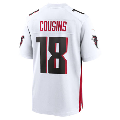 A.Falcons #18 Kirk Cousins White MIKSHPS Game Player Jersey