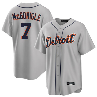 Detroit Tigers #7 Kevin McGonigle Player Gray MIKSHPS Home Game Stitched Jerseys