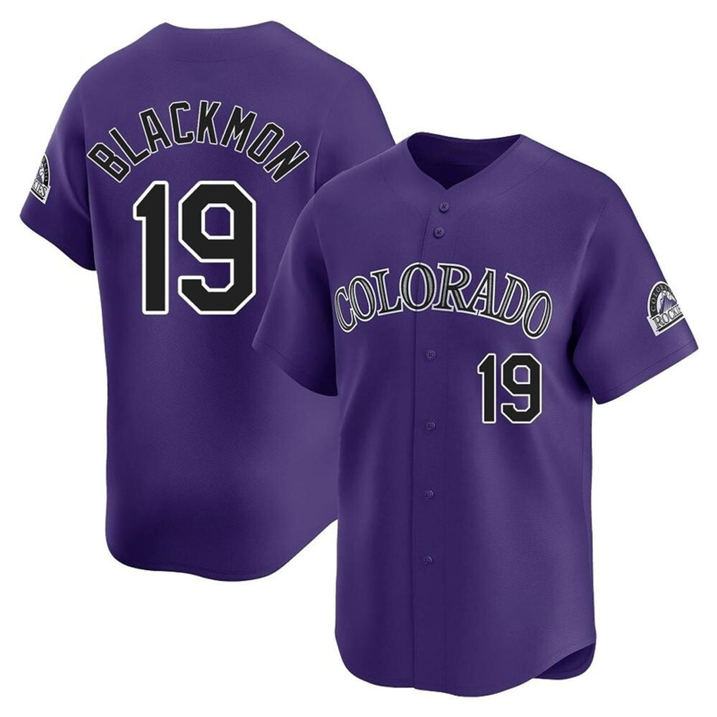 Colorado Rockies #19 Charlie Blackmon Player Purple MIKSHPS Limited Home Stitched Jerseys