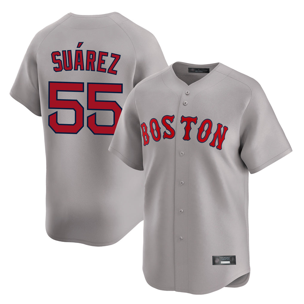 Boston Red Sox #55 Ranger Suarez Player Gray MIKSHPS Road Limited Home Game Stitched Jerseys1