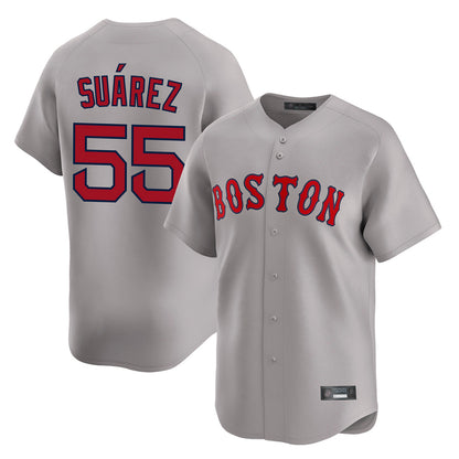 Boston Red Sox #55 Ranger Suarez Player Gray MIKSHPS Road Limited Home Game Stitched Jerseys1