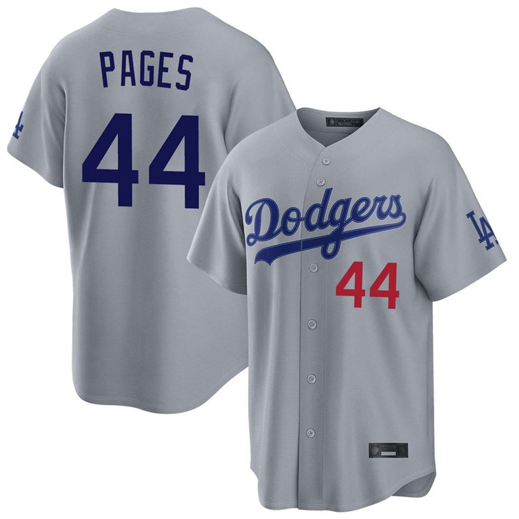 Los Angeles Dodgers #44 Andy Pages Player Gray MIKSHPS Game Home Stitched Jerseys