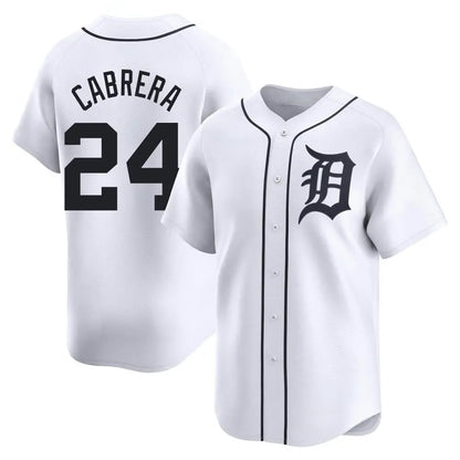 Detroit Tigers #24 Miguel Cabrera Player White MIKSHPS Home Limited Stitched Jerseys