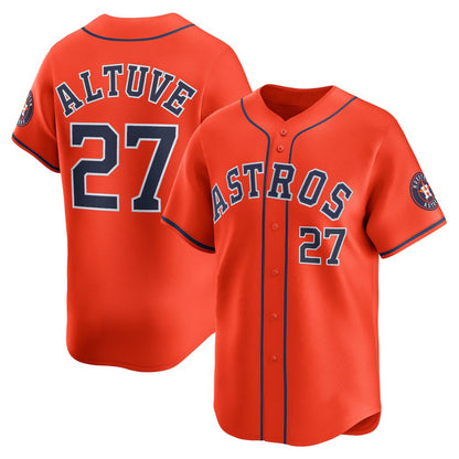 Houston Astros #27 Jose Altuve Orange MIKSHPS Alternate Limited Player Jersey