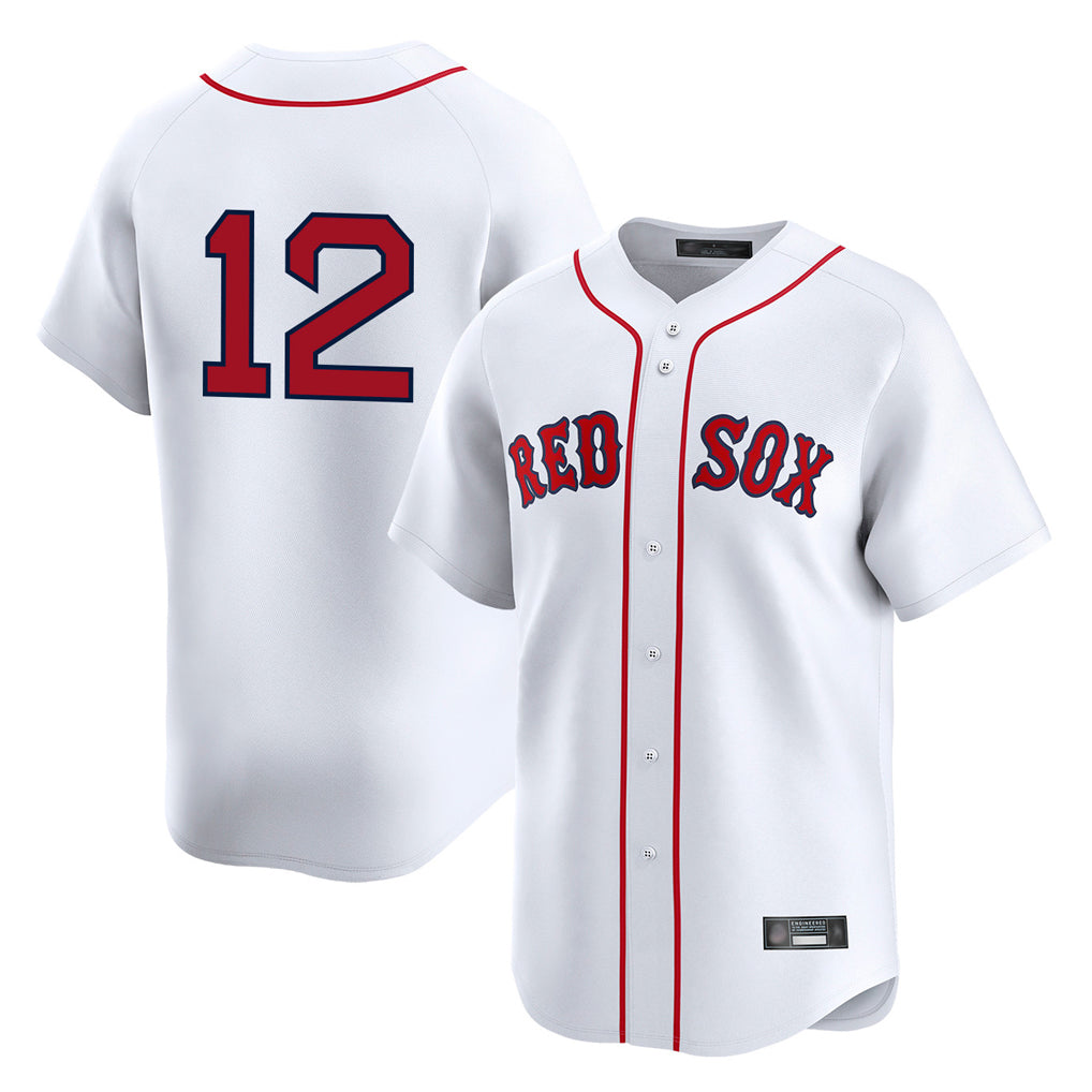 Boston Red Sox #12 Connor Wong Player White MIKSHPS Limited Home Game Stitched Jerseys1