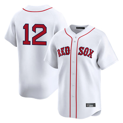 Boston Red Sox #12 Connor Wong Player White MIKSHPS Limited Home Game Stitched Jerseys1