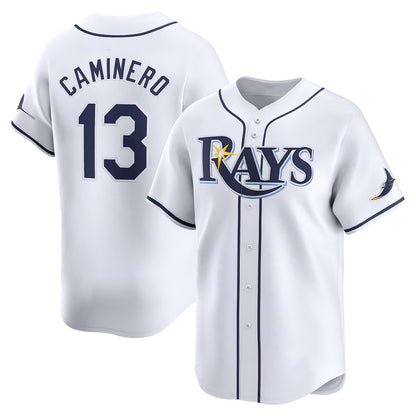 Tampa Bay Rays #13 Junior Caminero White MIKSHPS Home Limited Player Jersey