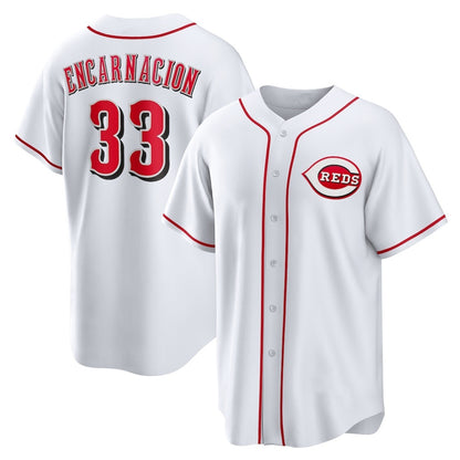 Cincinnati Reds #33 Christian Encarnacion-Strand White MIKSHPS Home Replica Jersey