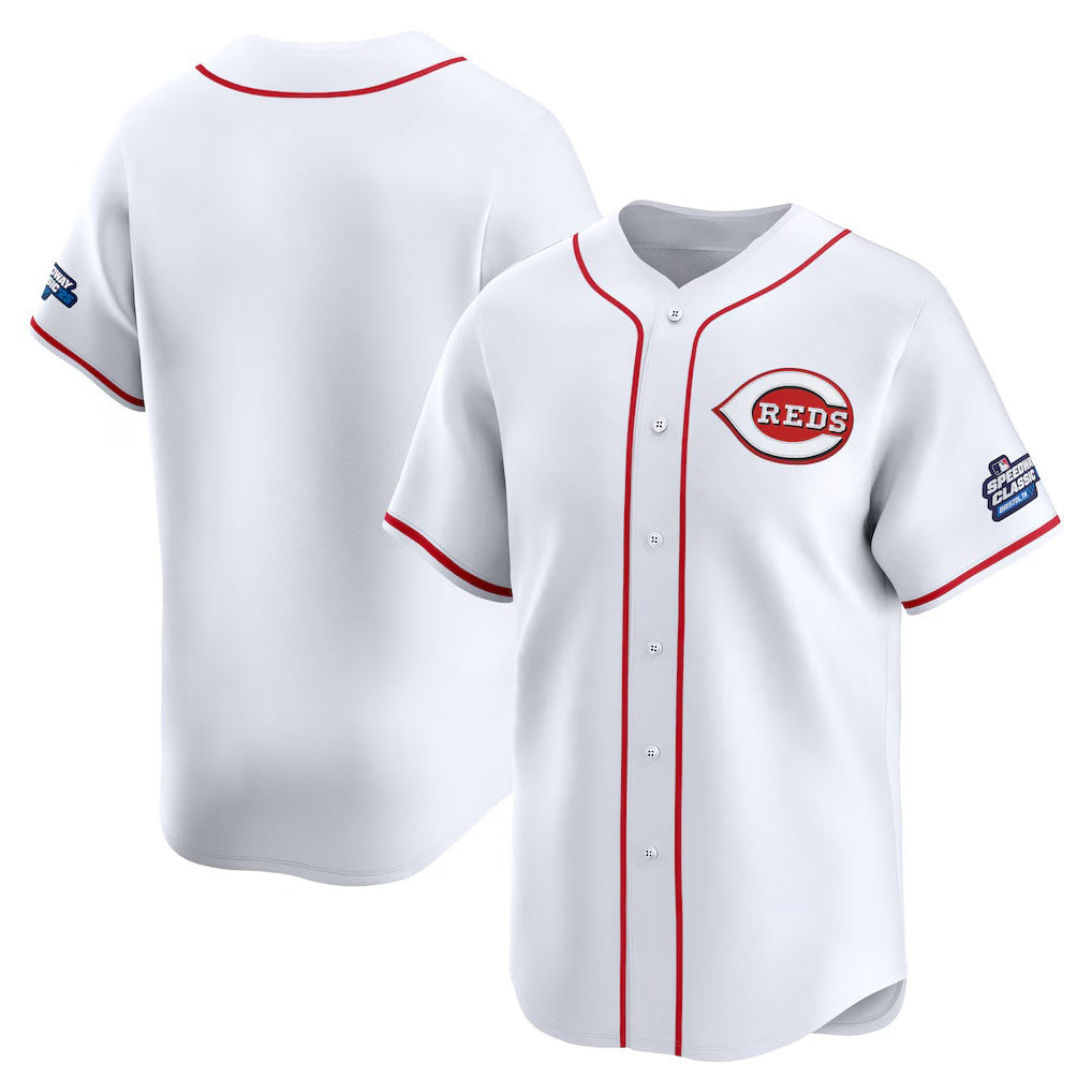 Cincinnati Reds White MIKSHPS 2025 Speedway Classic Home Limited Jersey