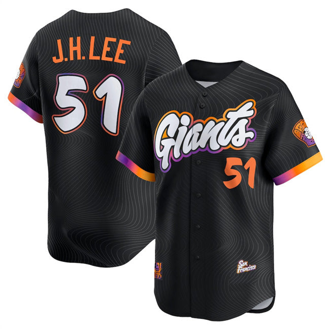San Francisco Giants #51 Jung Hoo Lee Black MIKSHPS Anthracite 2025 City Connect Limited Stitched Jersey