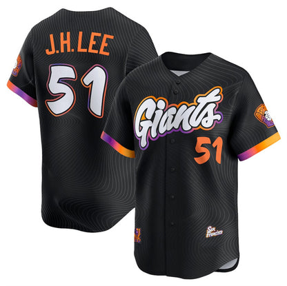 San Francisco Giants #51 Jung Hoo Lee Black MIKSHPS Anthracite 2025 City Connect Limited Stitched Jersey