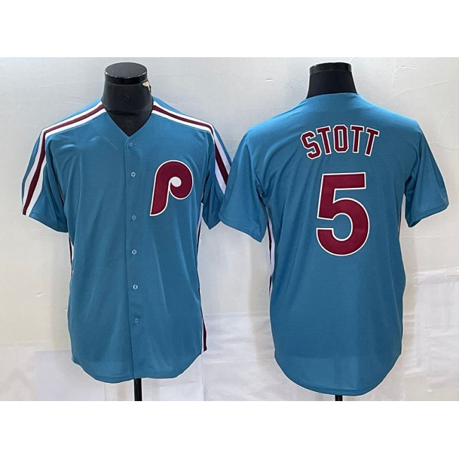 Philadelphia Phillies #5 Bryson Stott Blue MIKSHPS Cool Base Stitched Jersey